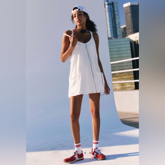 NWT FP Movement Hot Shot Mini Dress White Size Small - Picture 1 of 7